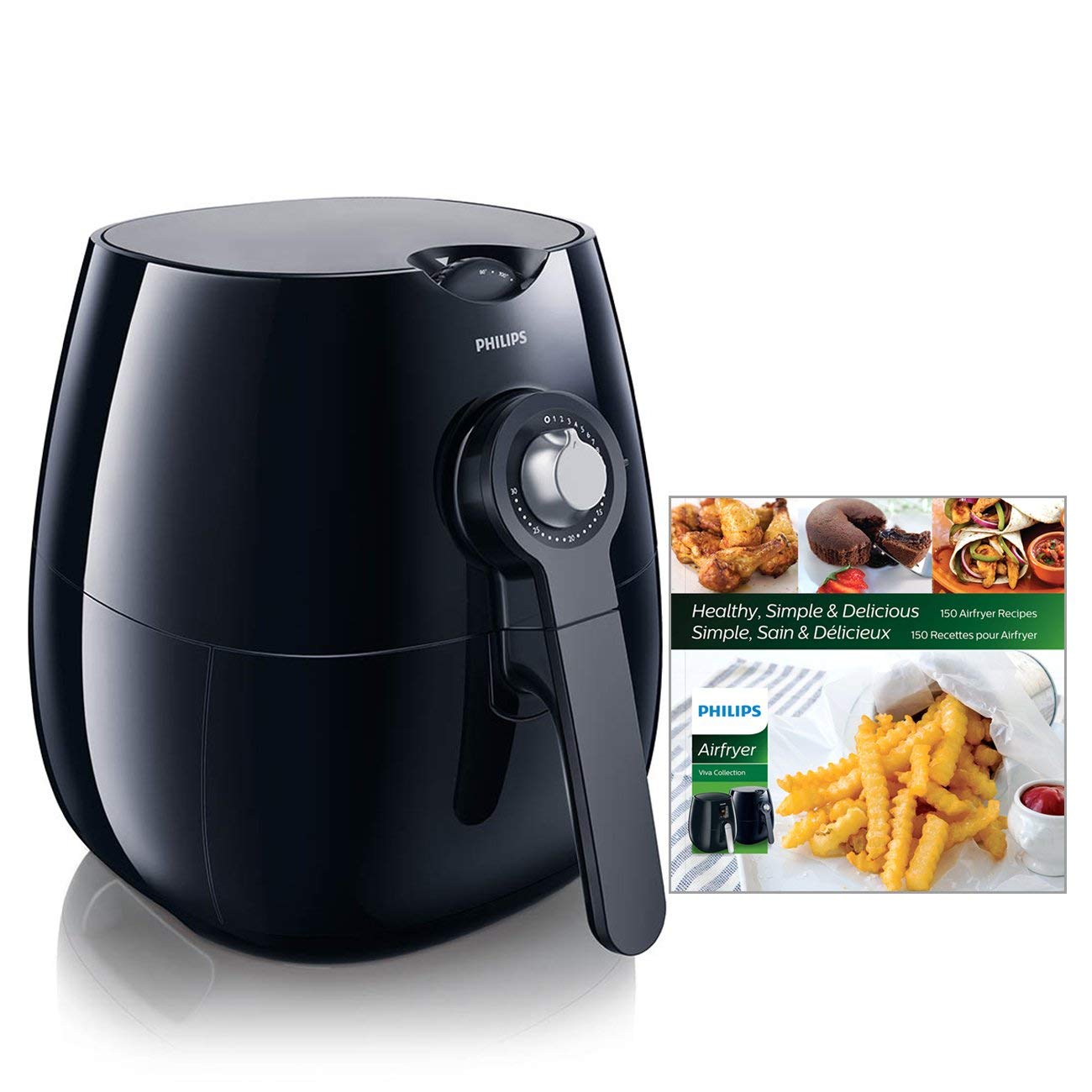 Philips Viva Airfryer HD9220/28 1.8lb/2.75qt Black - Airfryers Online